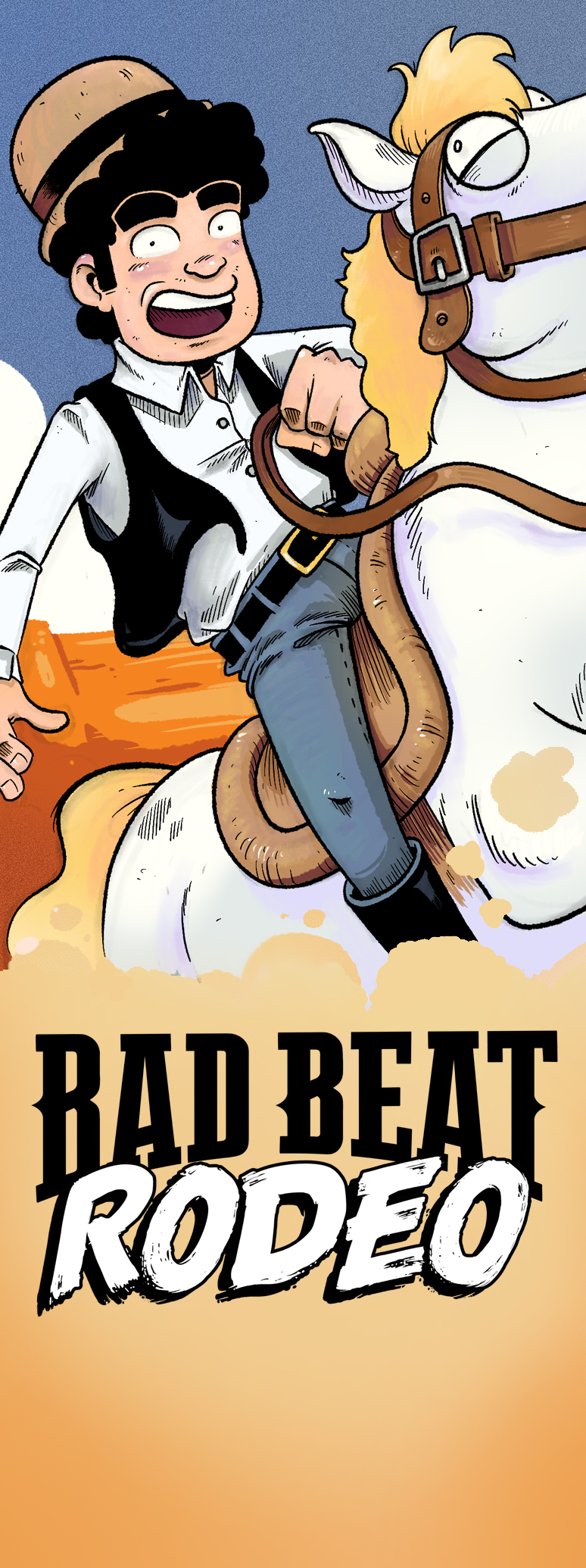 Couverture BD Bad Beat Rodeo Webtoon Factory éditions Dupuis ONO illustrée par Geoffrey Champin